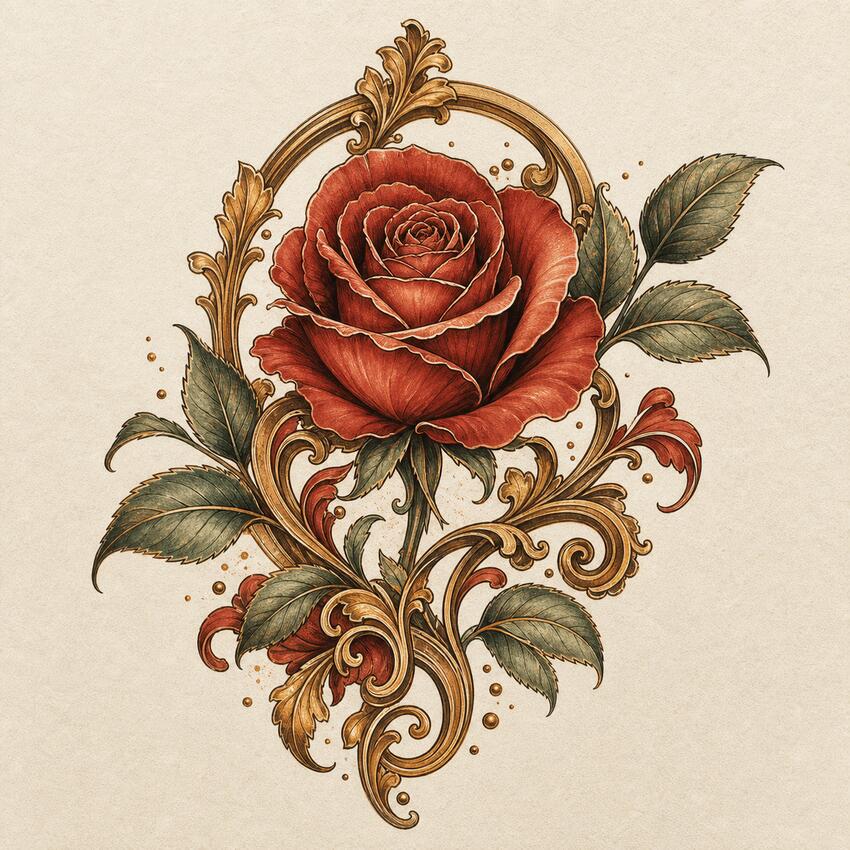 Neo-traditional tattoo design sample